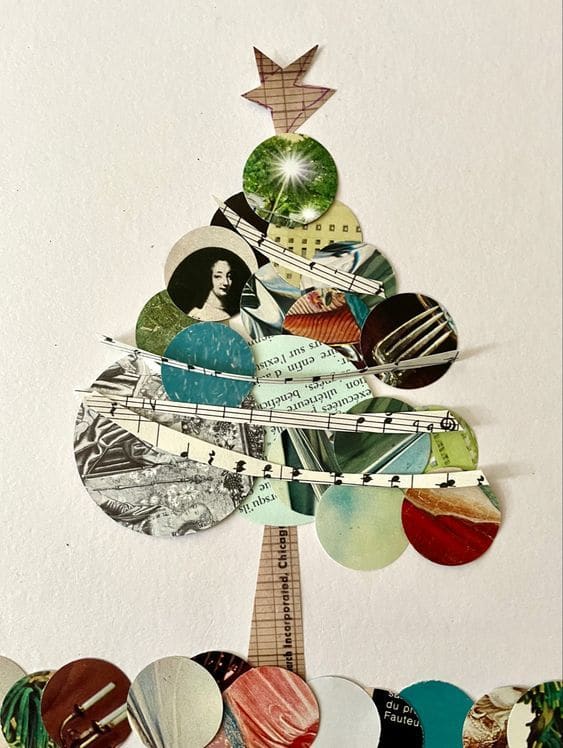 DIY Christmas card idea using collage