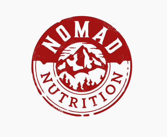 Nomad nutrition stamp logo design