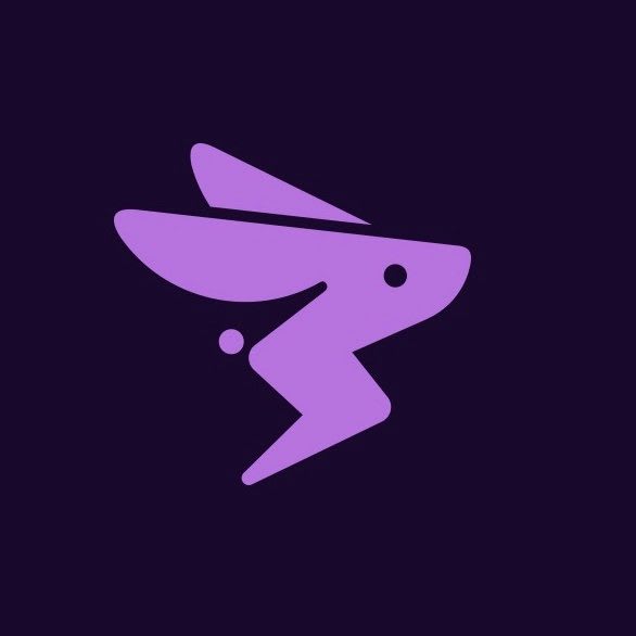 Logo color meaning: purple rabbit logo design for finance app