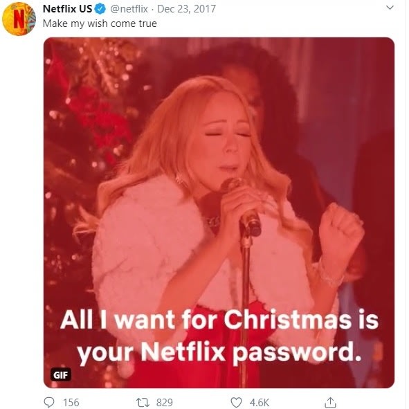 Netflix meme Mariah Carey Christmas