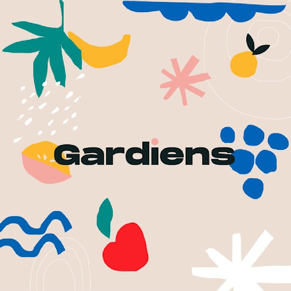 Blocky graphic logo using Box of Crayons color trends 2025