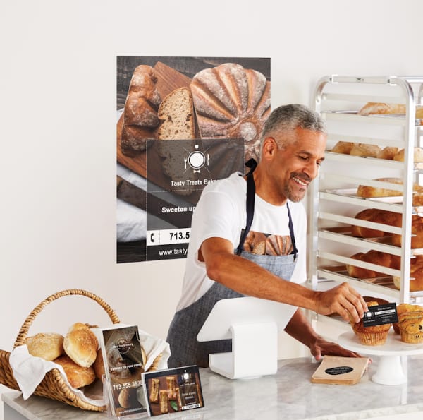 Custom poster for a bakery business.