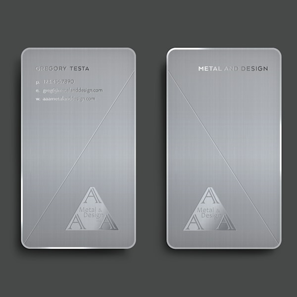 Metallic trending business card styles 2026