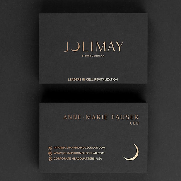 Business card design with gold foil details trending business card styles