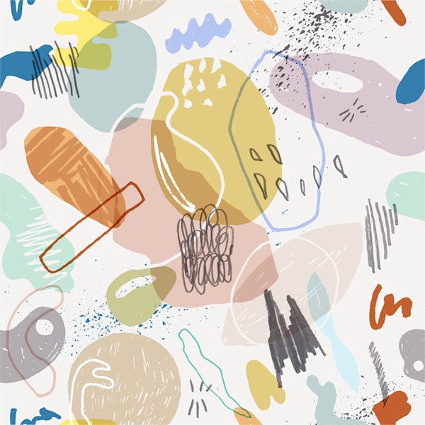 Muted abstract pattern design Box of Crayons color trends 2025