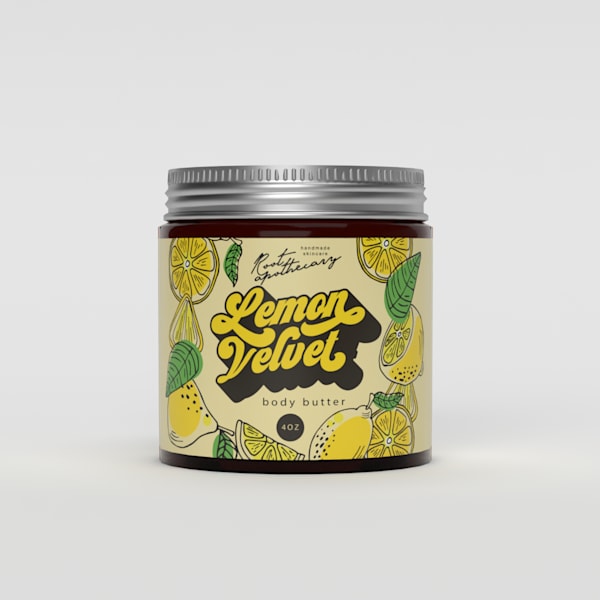 Piercing Canary yellow color trends label design with lemon illustrations