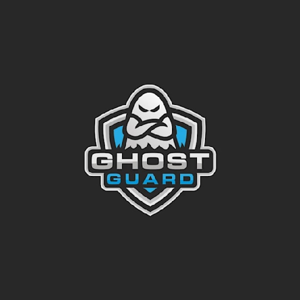 Ghost with crosses arms mascot logo