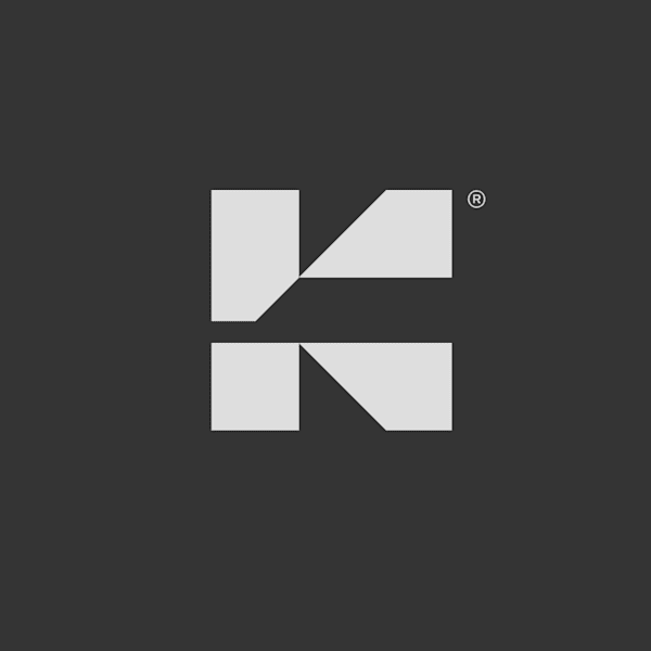 The Kinisi logo is a sliced letter that could be a ‘K’ or ‘N’