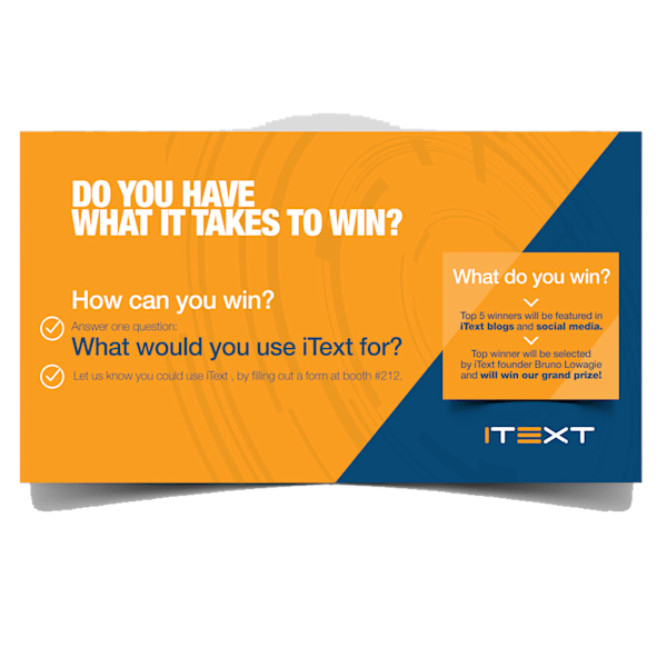 Flyer design for iTEXT