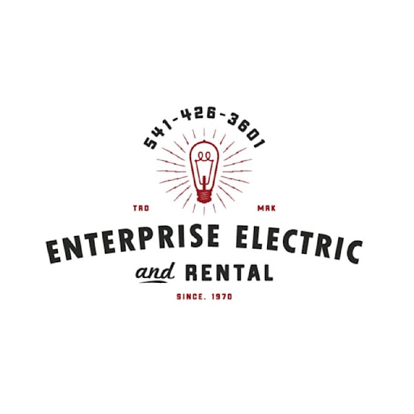 Vintage light bulb design for electric company logo