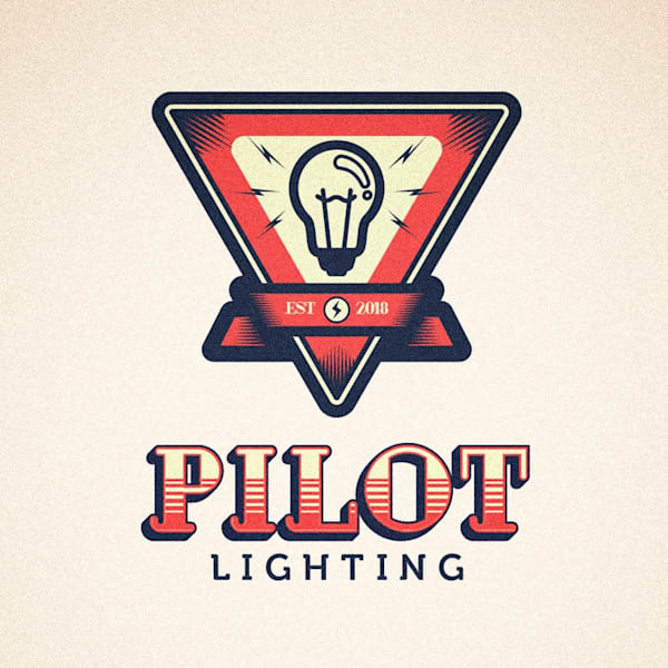 Logo for electricians using a light bulb