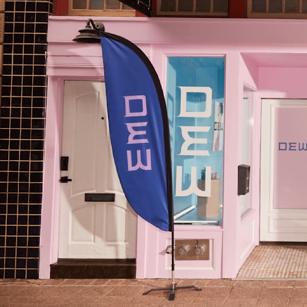 Promotional flag types of signs.