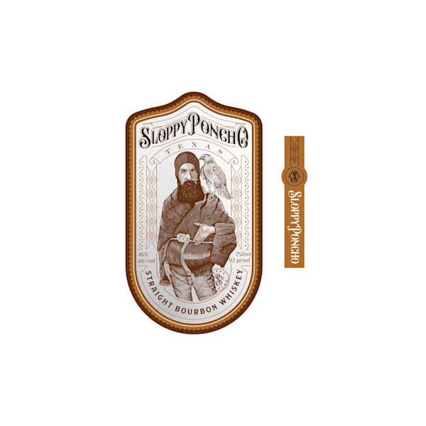 banknote style whiskey logo design