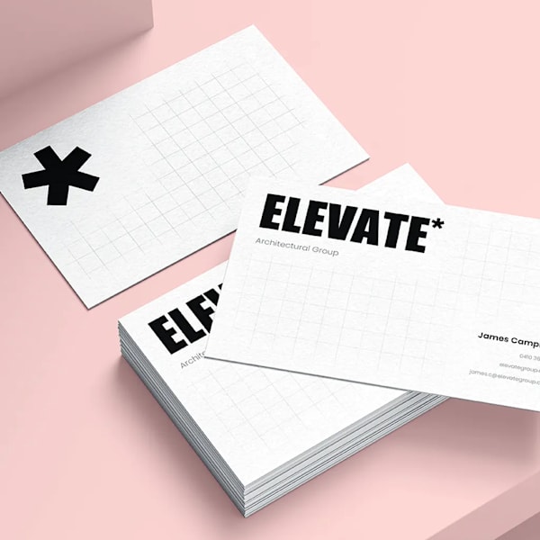 White luxury minimal card for an architecture business