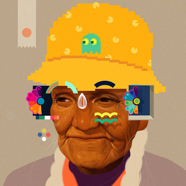 An example of the Digi-Cute graphic design trend 2026