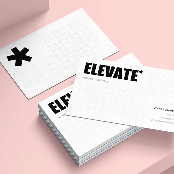 White luxury minimal card for an architecture business