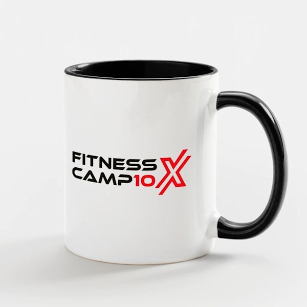 branded mug design idea for a fitness brand with company logo