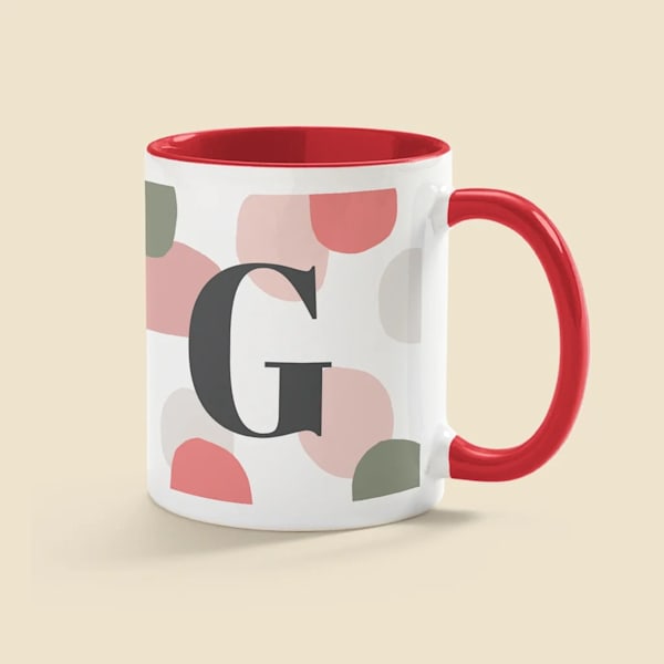 personalized initial mug design idea