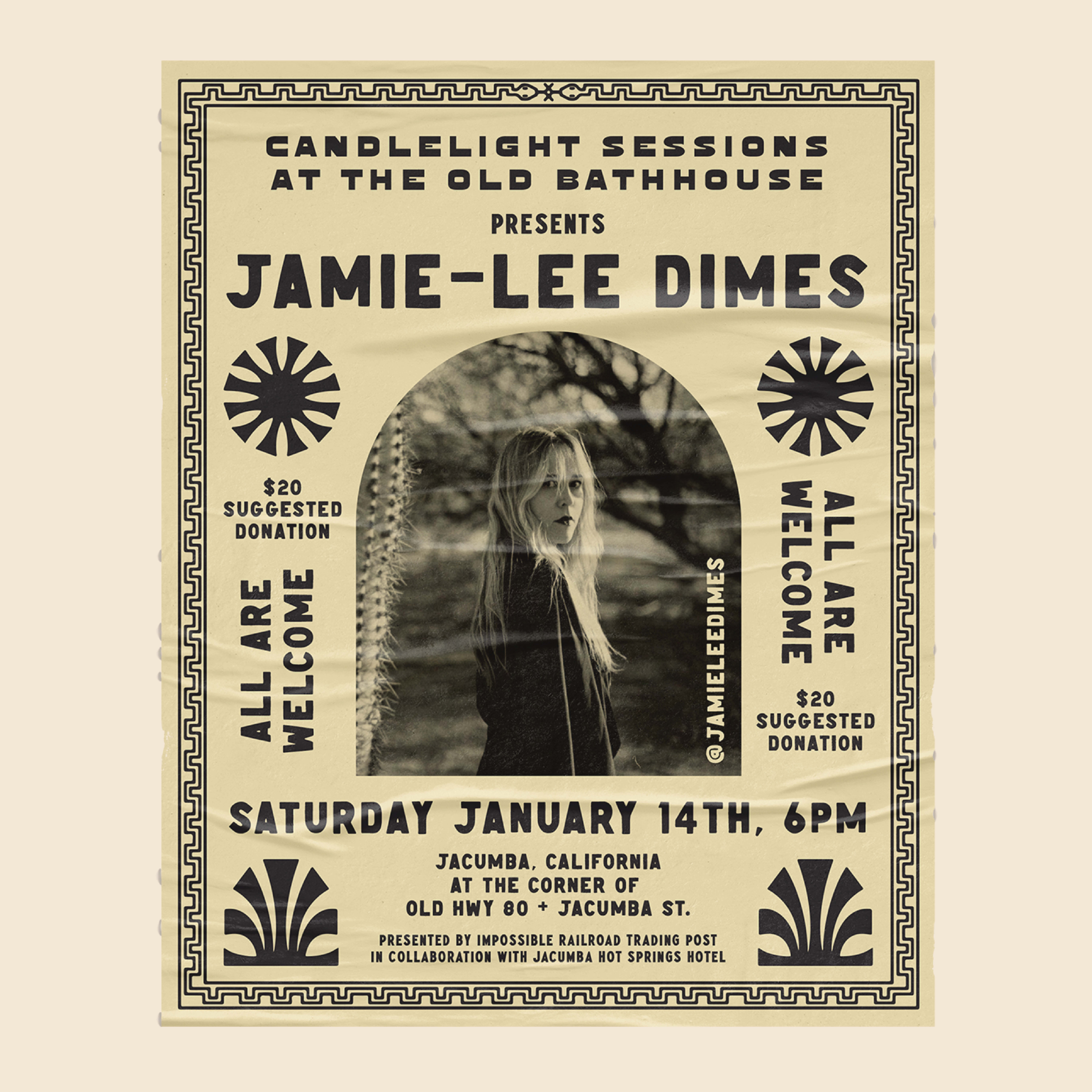 Typographic poster design for a live music event