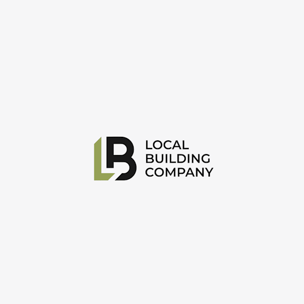 Logo design for Local Building Company, with a serious visual identity by precise lines and shapes