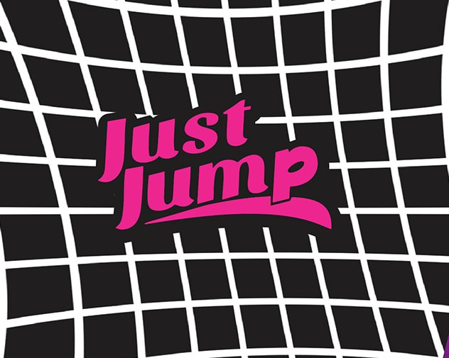 Electric Flamingo color trend trampoline park graphic