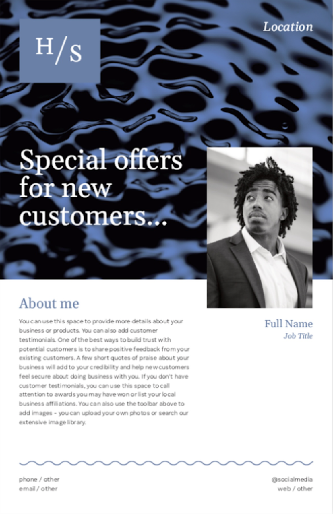 A sleek and simple template for professionals