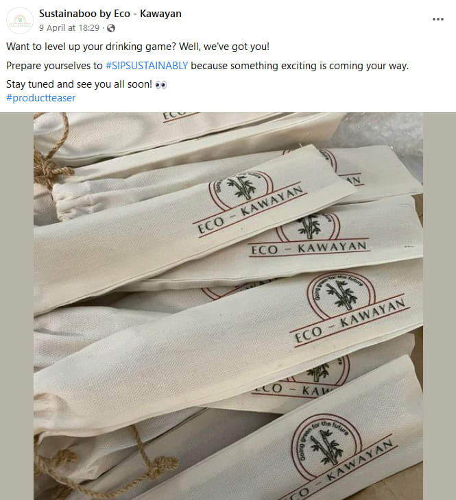 A teaser image of Eco-Kawayan’s new product