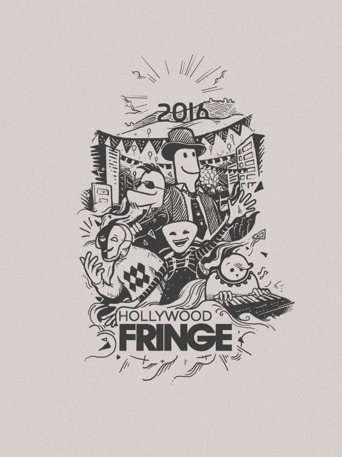 Illustrated t-shirt design for a film festival