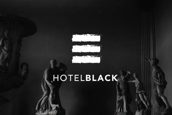 Collection of branding elements for Hotel Black