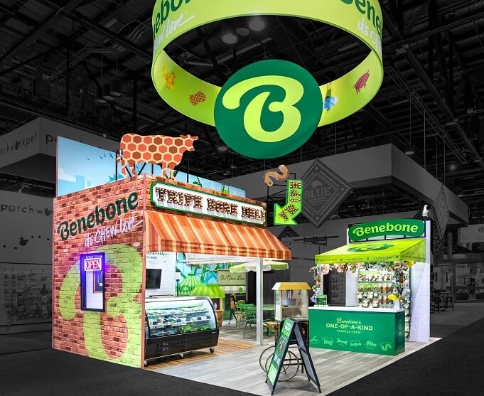 Branded trade show booth