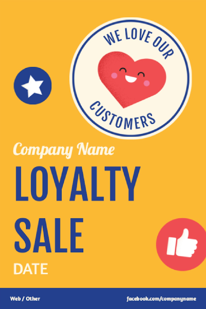 A loyalty discount and customer appreciation poster template