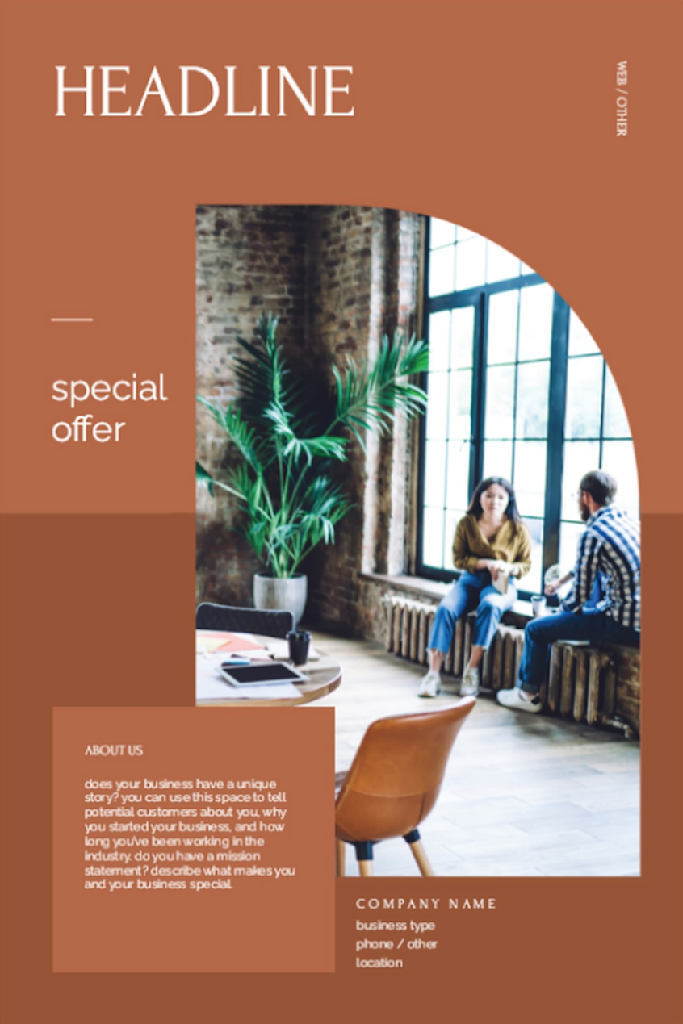 A modern and simple poster template for businesses