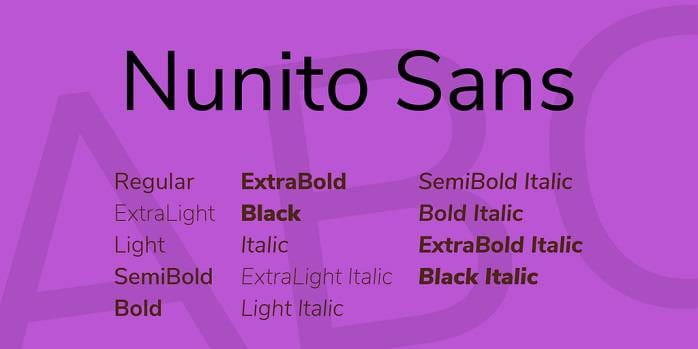Nunito Sans logo font