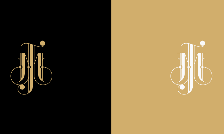 Art deco wedding logo idea