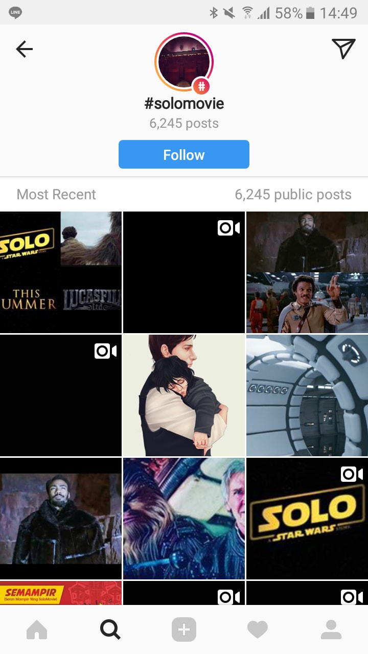 Instagram feed for #solomovie