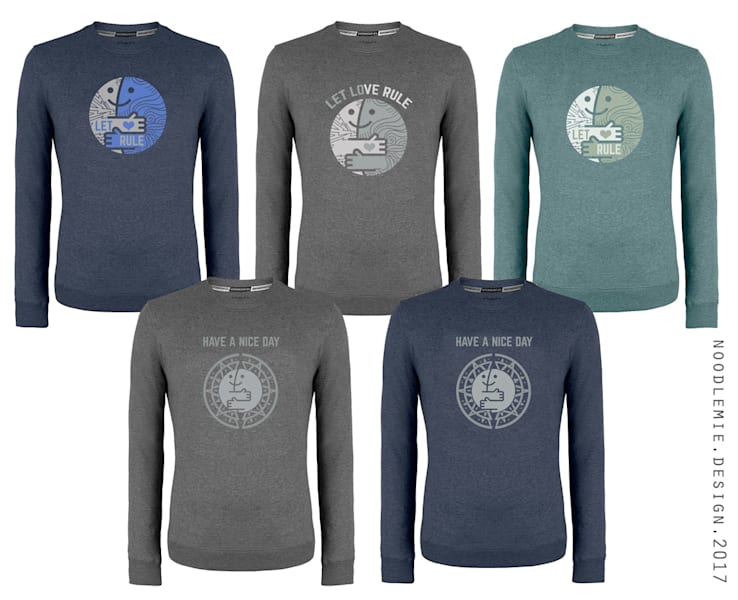 gray neutral T-shirt designs with a company logo