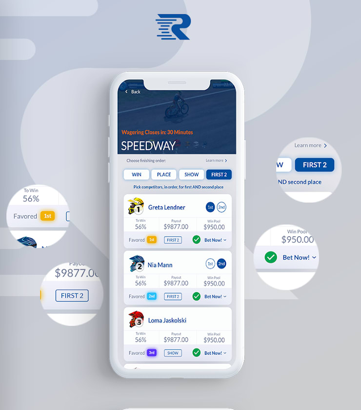 Speedway app design