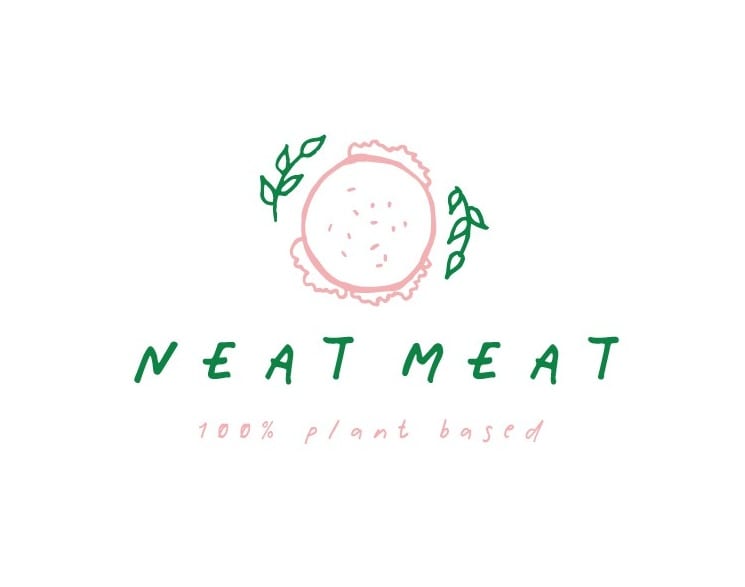 hand drawn plant based burger logo