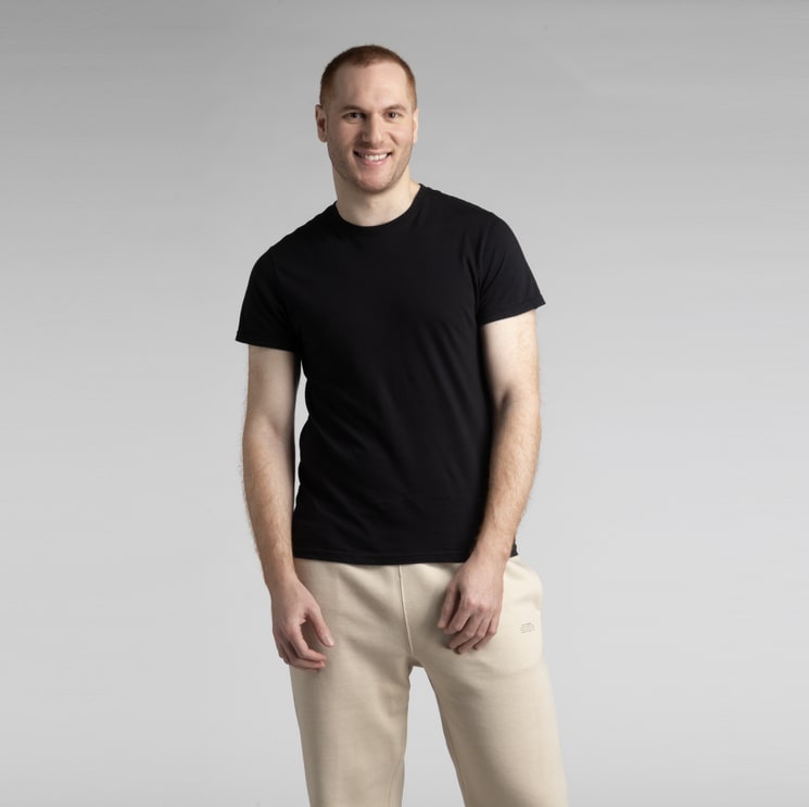 Fitted T-shirt in black