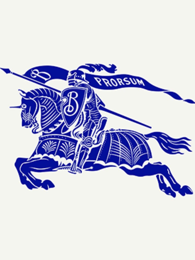 An image of Burberry’s knight motif from the company’s 2023 rebrand.