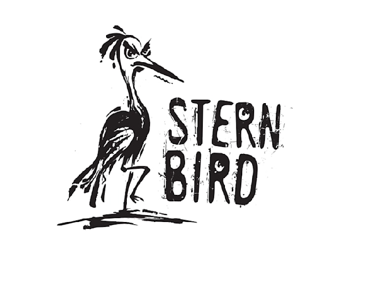 Logo-Design mit dem Grafikdesign-Trend "Etches and Imprints" mit einer Vogelskizze