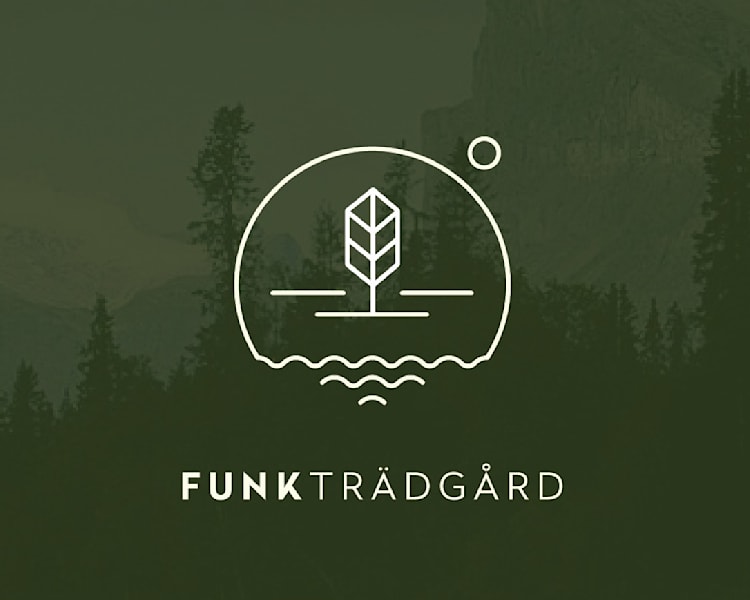 Trending Dark and Mossy logo design with white geometric image