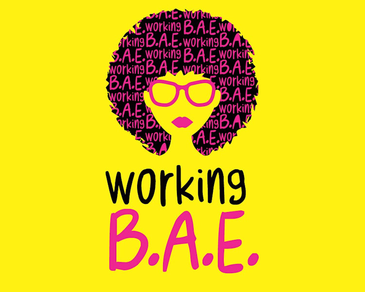 Pink, yellow and black logo tapping into a retro color trend