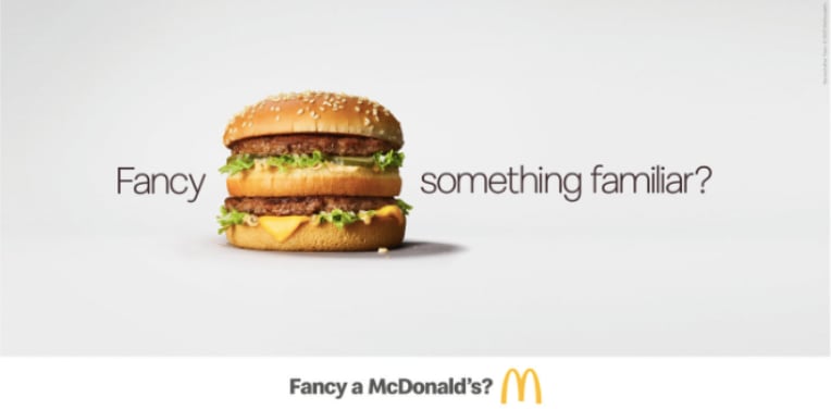 McDonald’s “Fancy a McDonald’s?” slogan