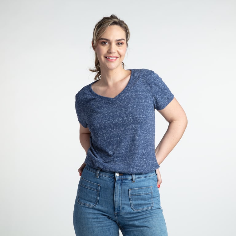 V-neck type of T-shirt