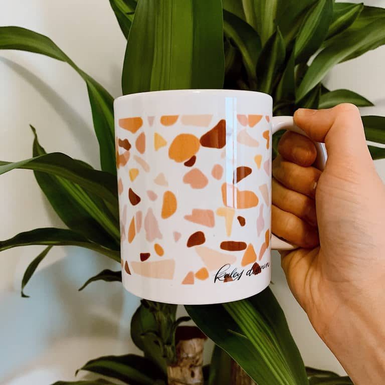 terrazzo mug design idea