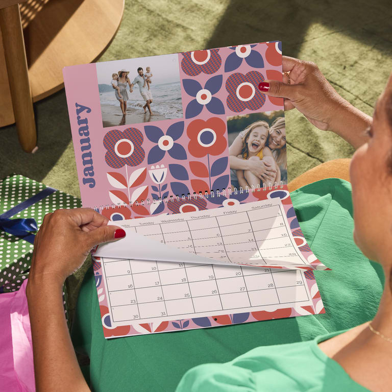 A personalized wall calendar as a product idea for a small business from home