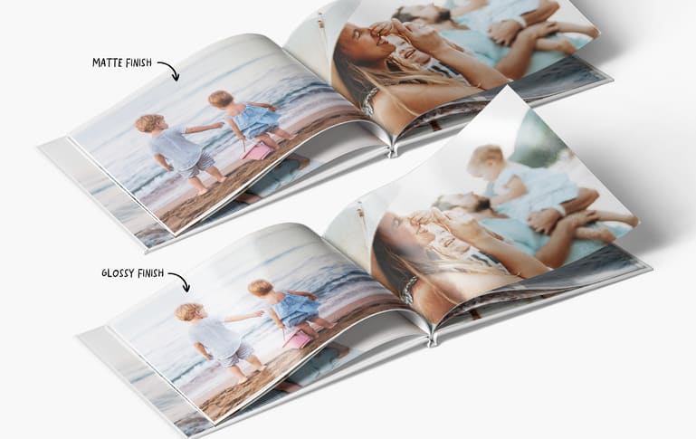 Matte and glossy photo book paper