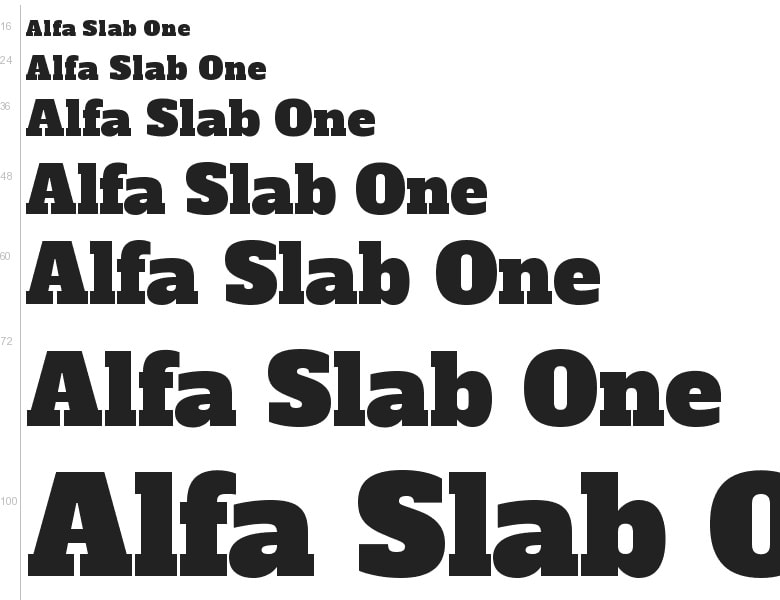 La police pour logo Alfa Slab One