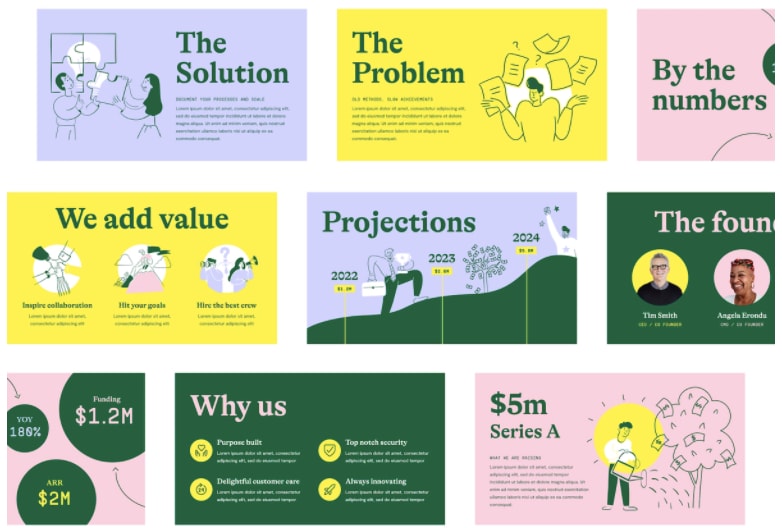 a pitch deck covering brand positioning